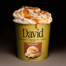 Pint of David Protein Triple Peanut Butter frozen dessert